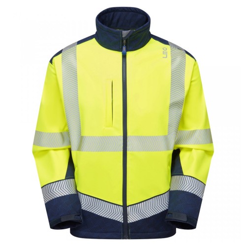 Leo Workwear Bowden Class 2 Hi-Vis Yellow Softshell Jacket Leo Workwear Bowden Class 2 Hi-Vis Yellow Softshell Jacket